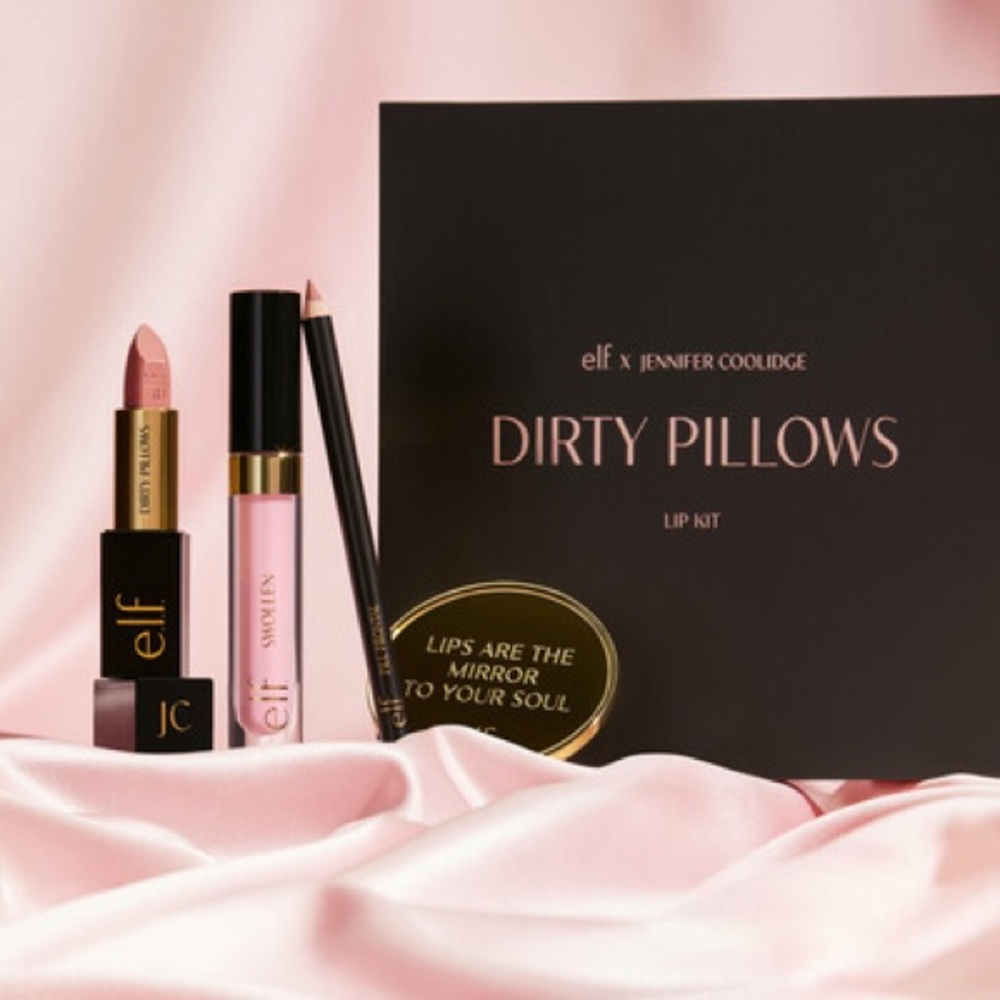 ELF x Jennifer Coolidge Dirty Pillows lip kit